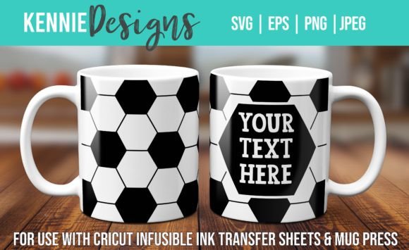 Download Soccer Ball Wrap Customizable Mug SVG - Customizable Collection