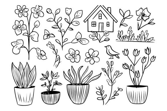 Download Elegant Hand-Drawn Floral Designs. - Elegant Collection