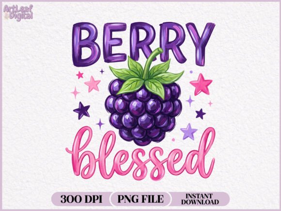 Download Berry Blessed Blackberry PNG - Black Collection