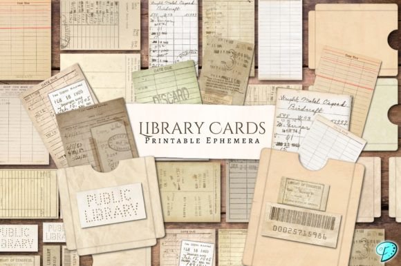 Download Library Card Printable Ephemera - Card Collection