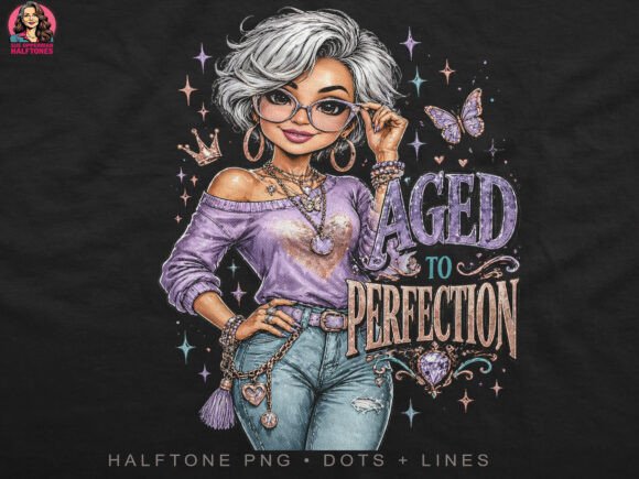 Download Aged to Perfection Halftone DTF Design - Perfect Collection