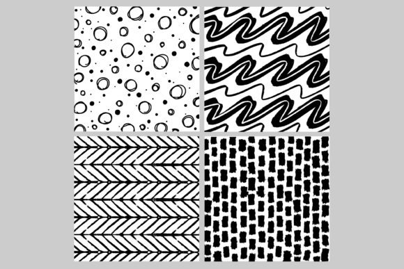 Download Black and White Doodle Background - Black Collection