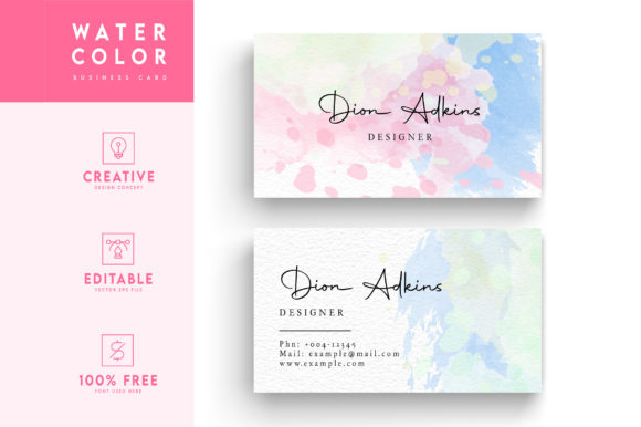 Download Watercolor Template - Business Card - Card Collection