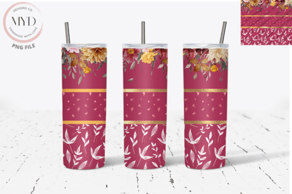 Download Fall, Autumn Florals Sublimation Tumbler - Premium Resources