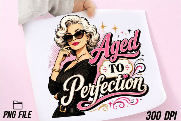 Download Aged to Perfection Halftone DTF Design - Perfect Collection