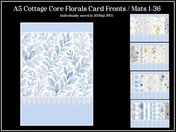 Download A5 Cottage Core Card Fronts 1-36 JPEG - Card Collection